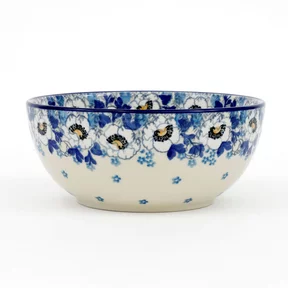 Miska ceramiczna C38 0,6l <br> 2222X Biało-niebieskie anemony